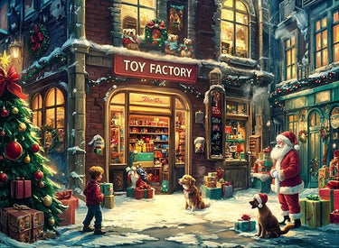 Christmas Magic at the Toy Factory Puzzle | MakeYourPuzzles